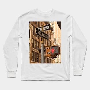 Manhattan Street Signs New York City Long Sleeve T-Shirt